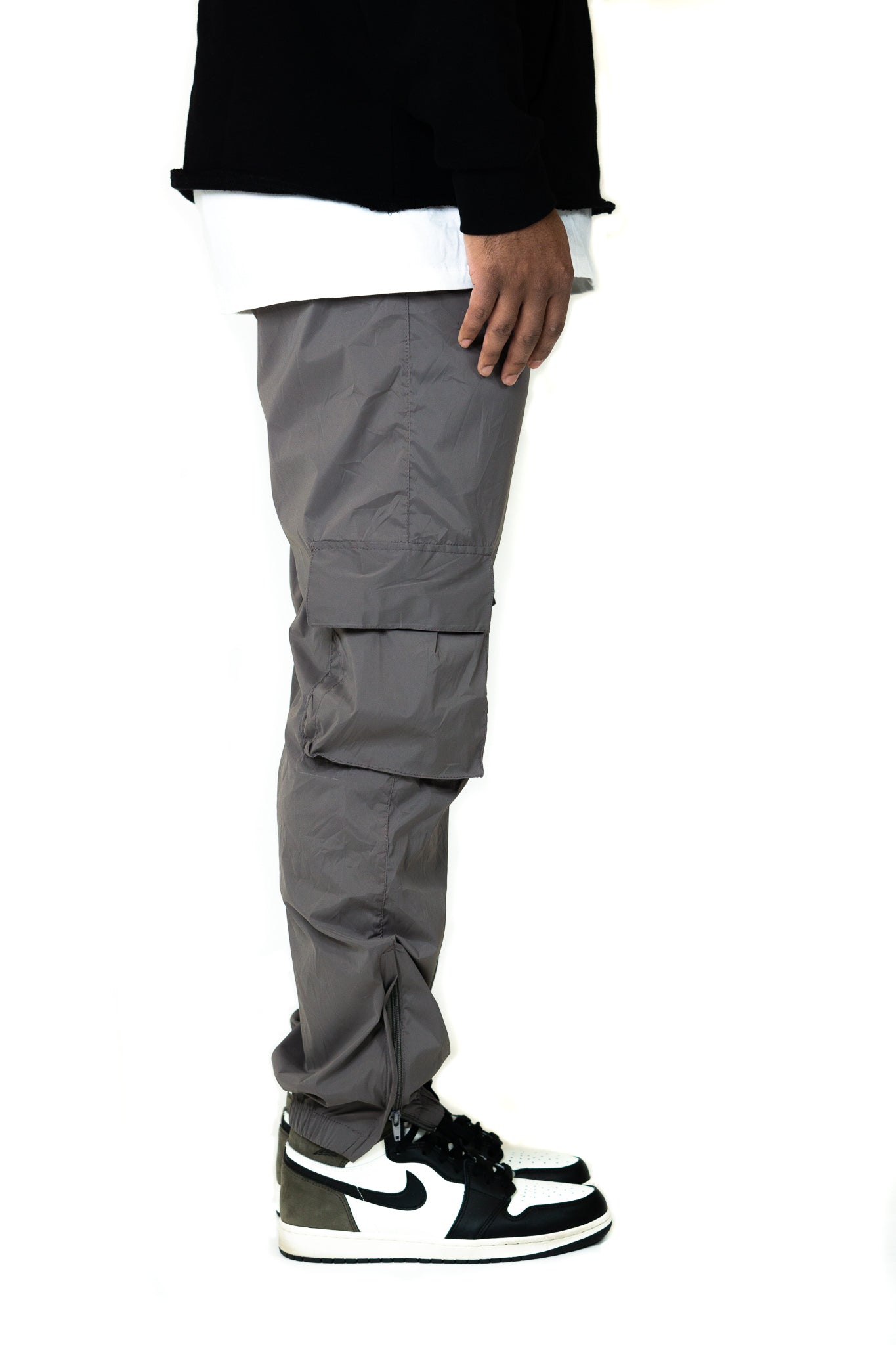 Cargo Swishy Pants (Grey)