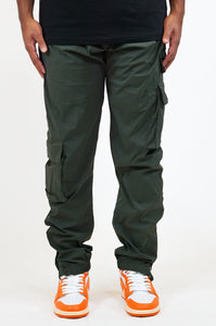 Cargo Swishy Pants (Forest Green)