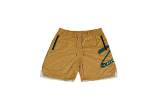 Luka Hoop Shorts (Tan/Forest Green)