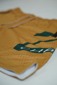 Luka Hoop Shorts (Tan/Forest Green)