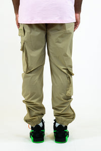 Cargo Swishy Pants (Tan)