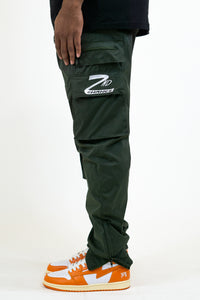 Cargo Swishy Pants (Forest Green)