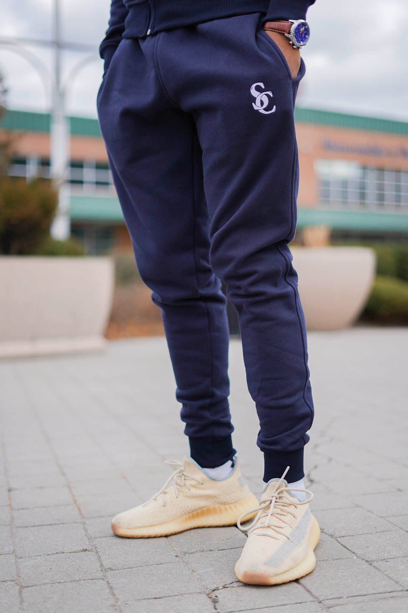 Navy sweatsuit cheap