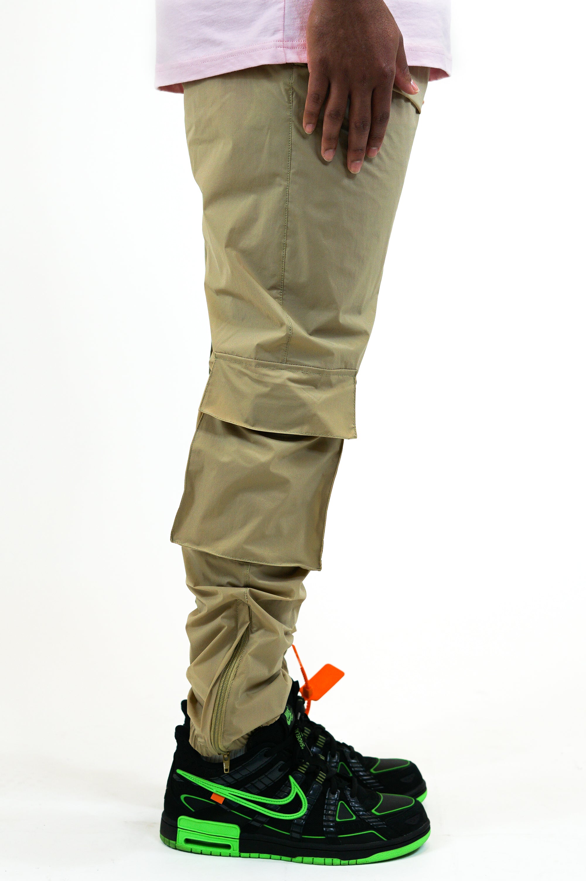 Cargo Swishy Pants (Tan)