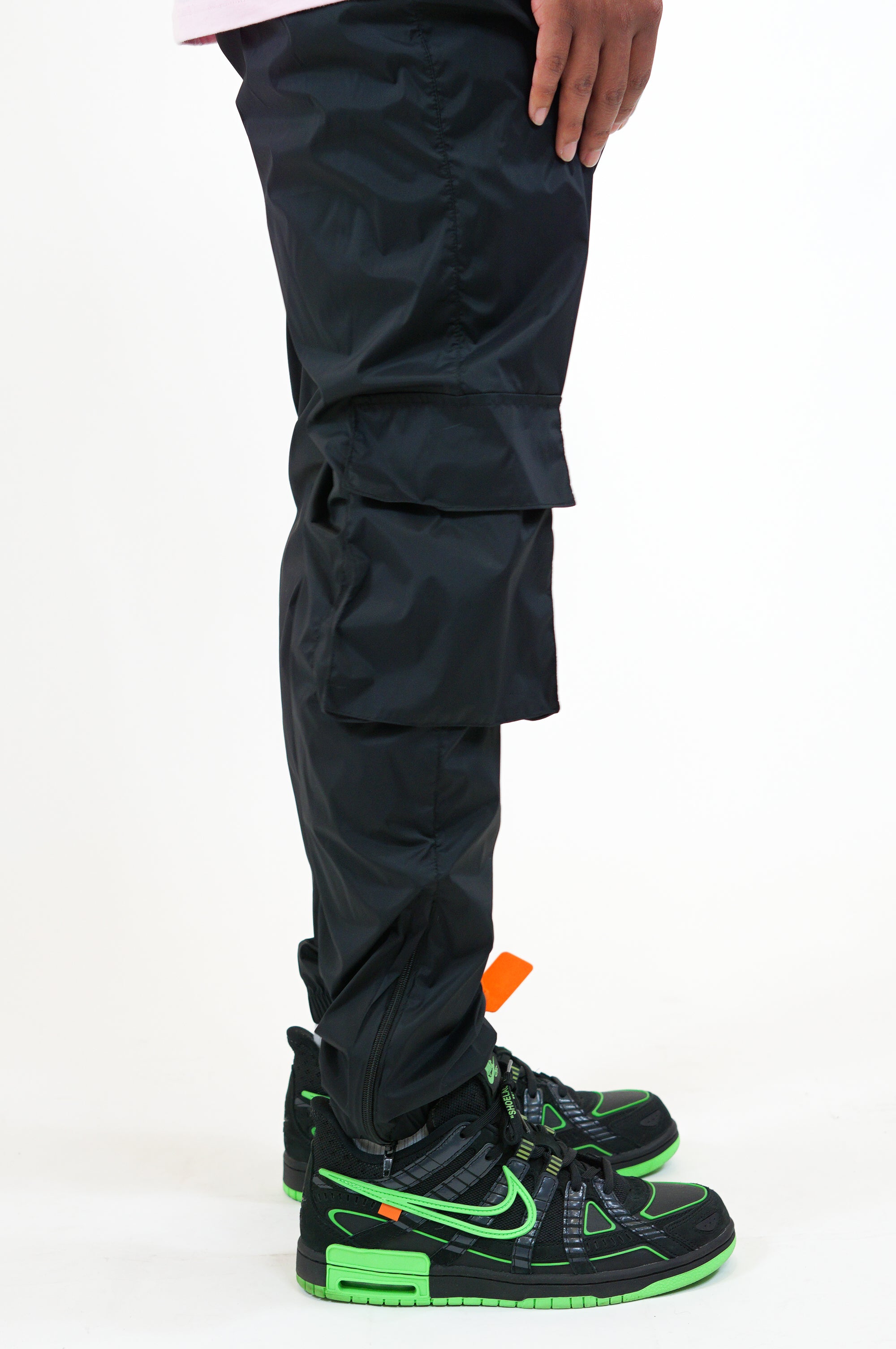 Cargo Swishy Pants (Black)